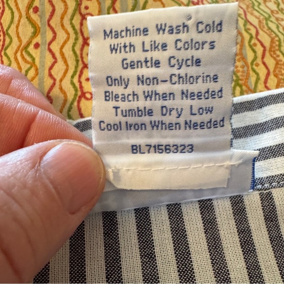 Vintage Blair Gray/White Striped Shirt with Lighthouse Embroidery Size SML - Picture 7 of 8